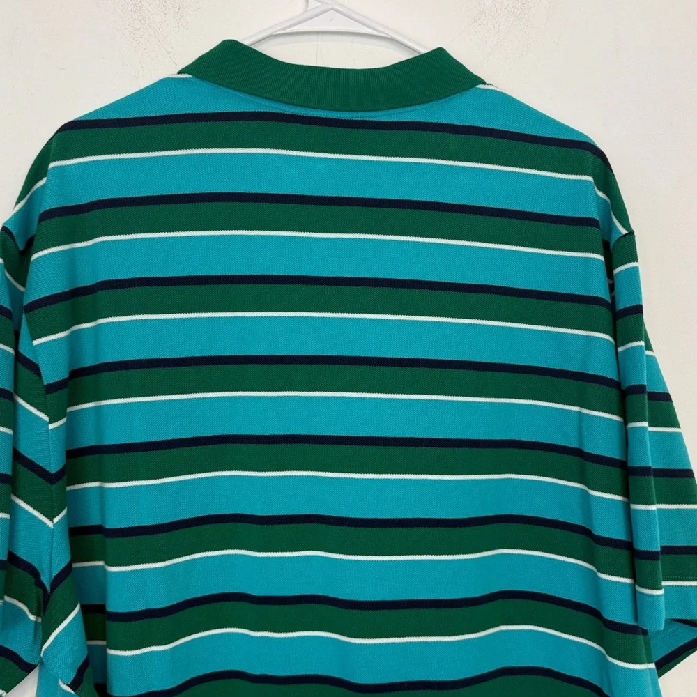 Nike Men's Club Striped Polo Shirt. Size XXL. Green and Blue Stripes. NWOT.